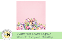 Watercolor PNG 300dpi Easter Edges 3 Product Image 2