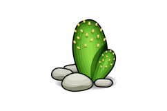 A drawing illustration art of a cactus clip art graphic Product Image 1