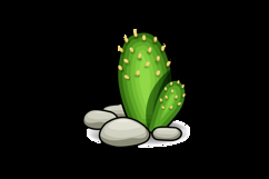 A drawing illustration art of a cactus clip art graphic Product Image 2