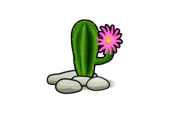 A drawing illustration art of a cactus clip art vector Product Image 1