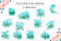 Green Watercolor Splotches Product Image 1