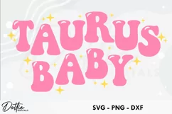 Taurus Baby SVG DXF PNG Zodiac Star Sign Product Image 1
