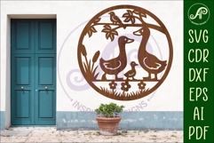Cute Goose family wall art sign, laser cut design Product Image 1