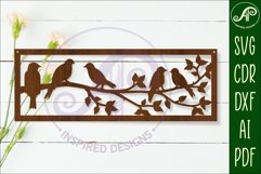 Birds on a branch wall sign, SVG file. Product Image 1