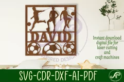 Football - Soccer male name sign svg laser Product Image 1