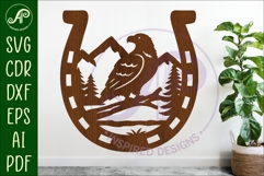 Horse Shoe Eagle animal wall sign Product Image 1