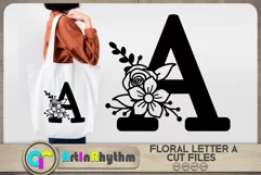Floral letter A svg cut file / Botanical alphabet SVG Product Image 1