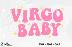Virgo Baby SVG DXF PNG Zodiac Star Sign Product Image 1