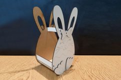 Rabbit Basket with handle Laser Cut Product Image 3