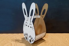 Rabbit Basket with handle Laser Cut Product Image 2