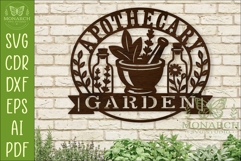 Apothecary Garden Sign SVG | Botanical Wall Art &amp; Herb Laser Product Image 1