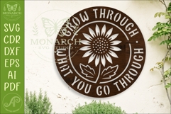 Grow Through What You Go Through SVG | Sunflower Inspiration Product Image 1
