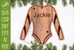 Gymnast Outfit Christmas Ornament SVG laser cut Product Image 1