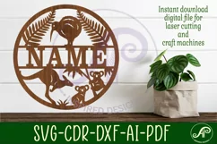 Australian and New Zealand name sign svg laser cut template Product Image 1