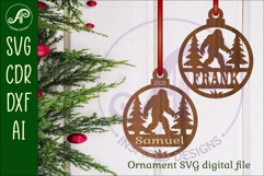 Bigfoot personalized Christmas Ornament SVG Product Image 1