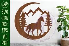 Crescent Moon Horse animal wall sign Product Image 1