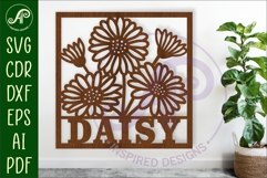 Daisy flower theme named wall sign or card Product Image 1