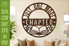 Just One More Chapter SVG | Book Lover Wall Sign Laser Cut Product Image 1