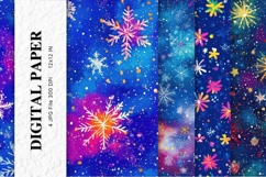 Blue Snowflake Bokeh Sparkle Christmas Background Backdrop9 Product Image 1