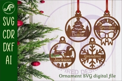 Traditional Christmas Ornaments SVG Product Image 1