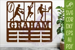 Aussie Rules Medal Holder SVG, Australia Football Award Sign Product Image 1