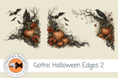Gothic Halloween Edges 2PNG Clipart Set Product Image 3