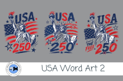 USA Word Art Sublimation Clipart 2 Product Image 2