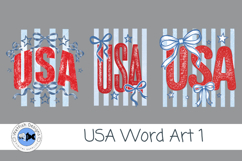 USA Word Art Sublimation Clipart 1 Product Image 2