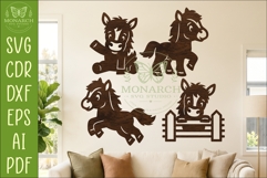Cute Horse Silhouettes SVG Farm Animal 1 Product Image 1