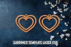 15 Valentine Heart Template earrings SVG I Laser Cut Files Product Image 14