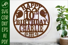 Happy birthday personalized wall art sign d2 Product Image 1