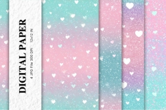 Heart Pattern Valentines Background Wallpaper Digital Paper Product Image 1