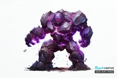 Fantasy Golem with an Purple Aura PNG Clipart Product Image 1
