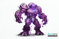 Fantasy Golem with an Purple Aura PNG Clipart Product Image 1