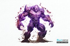 Fantasy Golem with an Purple Aura PNG Clipart Product Image 1