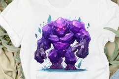 Fantasy Golem with an Purple Aura PNG Clipart Product Image 2