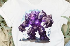 Fantasy Golem with an Purple Aura PNG Clipart Product Image 2