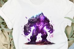 Fantasy Golem with an Purple Aura PNG Clipart Product Image 2