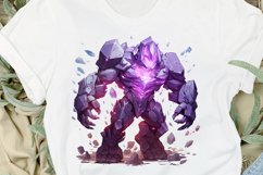 Fantasy Golem with an Purple Aura PNG Clipart Product Image 2