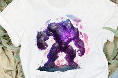 Fantasy Golem with an Purple Aura PNG Clipart Product Image 2
