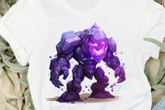 Fantasy Golem with an Purple Aura PNG Clipart Product Image 2