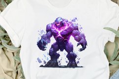 Fantasy Golem with an Purple Aura PNG Clipart Product Image 2