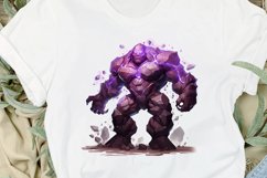Fantasy Golem with an Purple Aura PNG Clipart Product Image 2