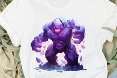 Fantasy Golem with an Purple Aura PNG Clipart Product Image 2