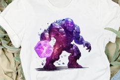 Fantasy Golem with an Purple Aura PNG Clipart Product Image 2