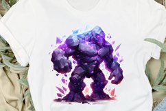 Fantasy Golem with an Purple Aura PNG Clipart Product Image 2