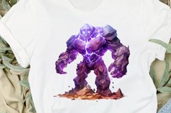 Fantasy Golem with an Purple Aura PNG Clipart Product Image 2