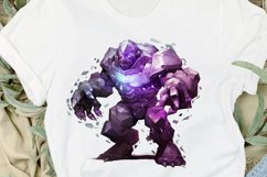 Fantasy Golem with an Purple Aura PNG Clipart Product Image 2