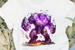 Fantasy Golem with an Purple Aura PNG Clipart Product Image 2
