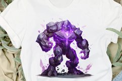 Fantasy Golem with an Purple Aura PNG Clipart Product Image 2